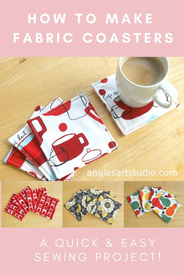 Fabric Coasters: A Quick and Easy Sewing Project -   19 fabric crafts projects easy diy ideas