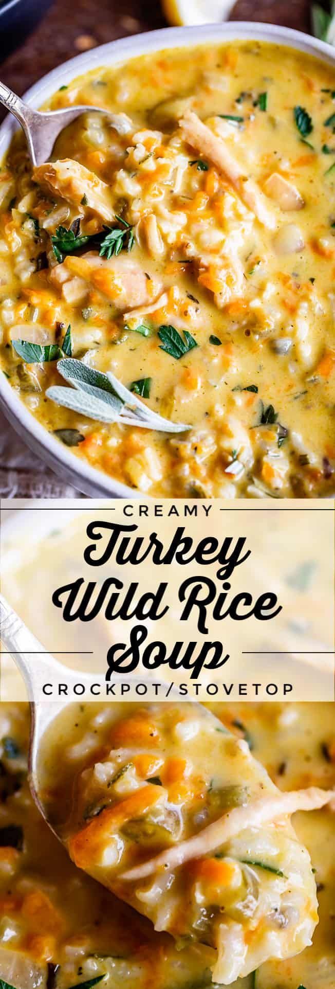 Creamy Turkey Wild Rice Soup recipe from The Food Charlatan -   19 leftover turkey recipes healthy soup ideas