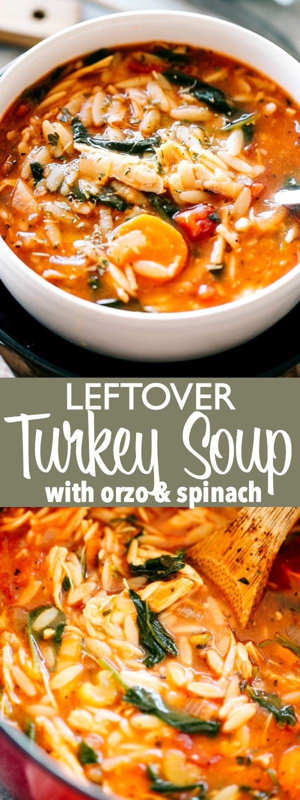 Turkey Soup Recipe with Orzo and Spinach -   19 leftover turkey recipes healthy soup ideas