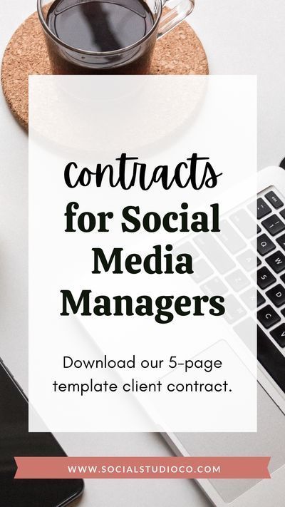 3 Contracts All Social Media Managers Need | Social Studio Co -   19 small business saturday marketing social media ideas