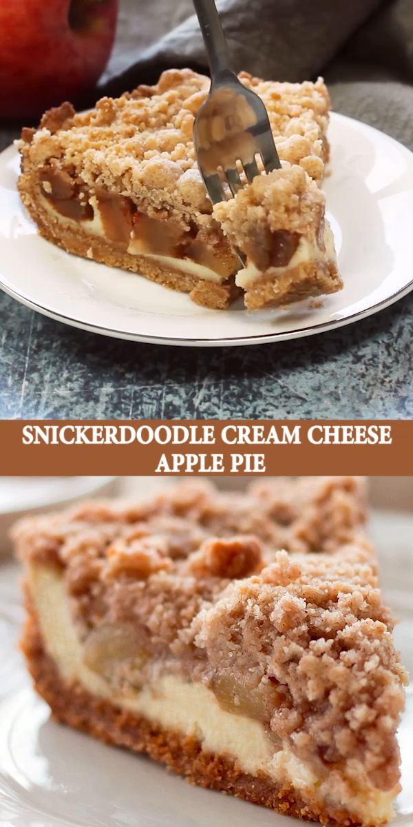 SNICKERDOODLE CREAM CHEESE APPLE PIE -   19 thanksgiving desserts pie apple ideas