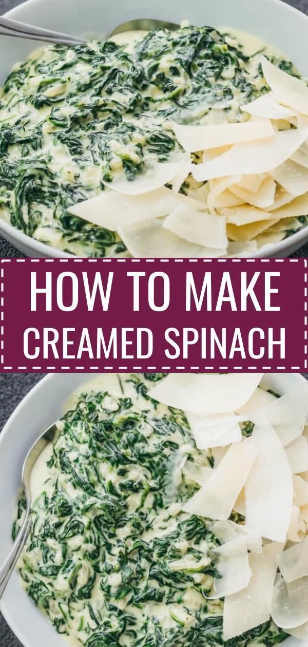Fast and Easy Creamed Spinach - Savory Tooth -   19 thanksgiving sides recipes make ahead ideas