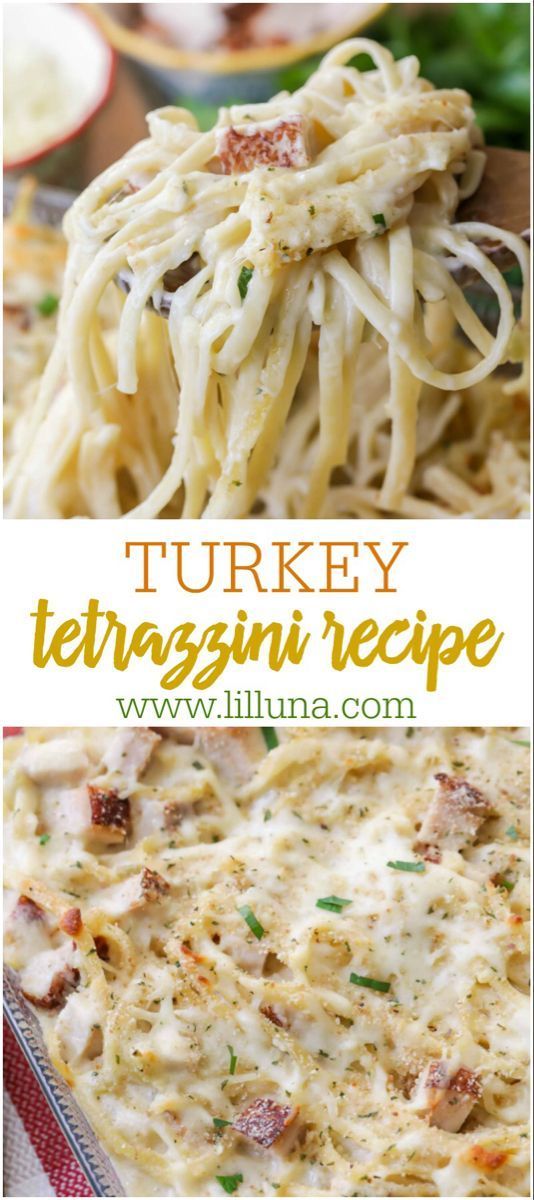 Easy Turkey Tetrazzini Recipe - perfect for leftover turkey! | Lil' Luna -   19 turkey tetrazzini recipe easy ideas