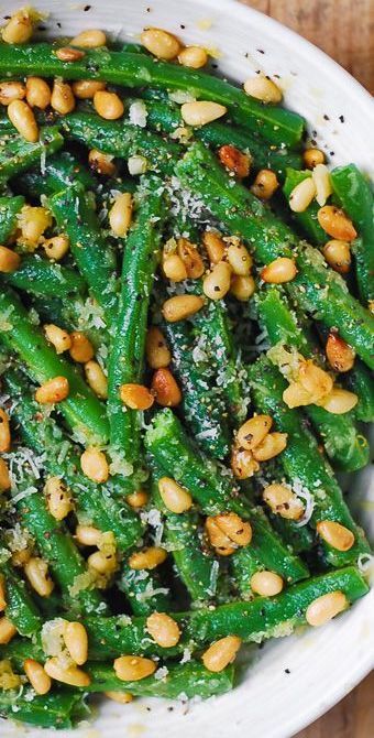 Thanksgiving: Green Beans with Pine Nuts -   19 vegetable sides for thanksgiving dinner ideas