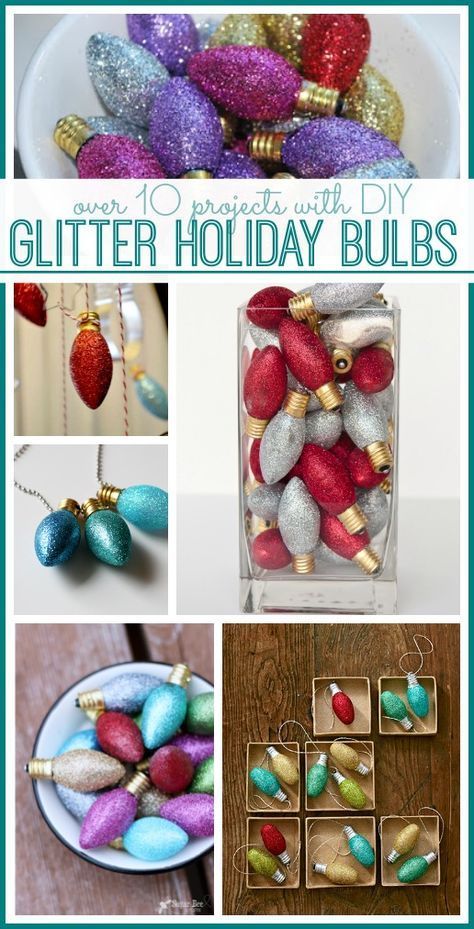 Glitter Holiday Bulbs -   19 xmas crafts decorations christmas lights ideas