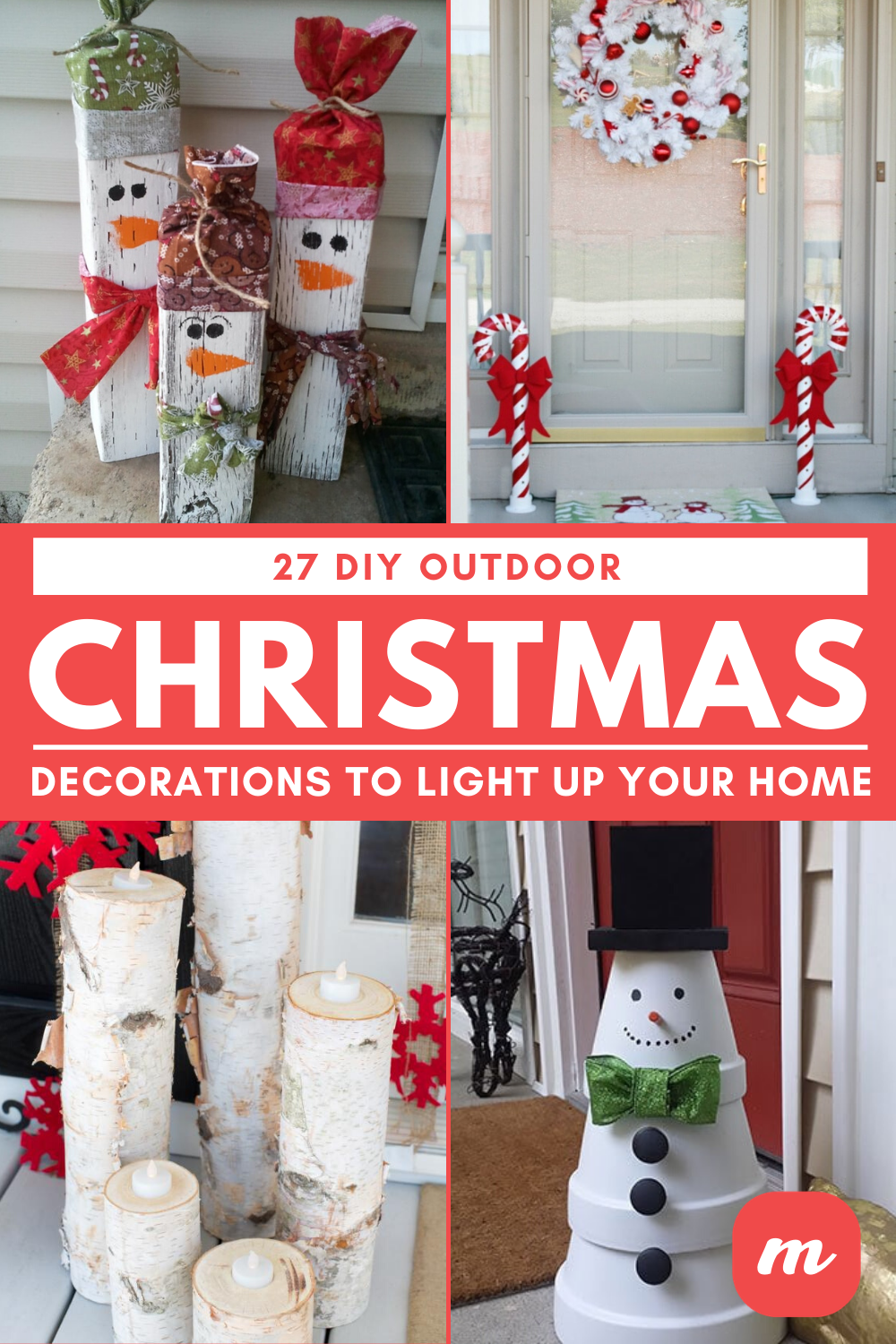 27 DIY Outdoor Christmas Decorations to Light Up Your Home -   19 xmas crafts decorations christmas lights ideas