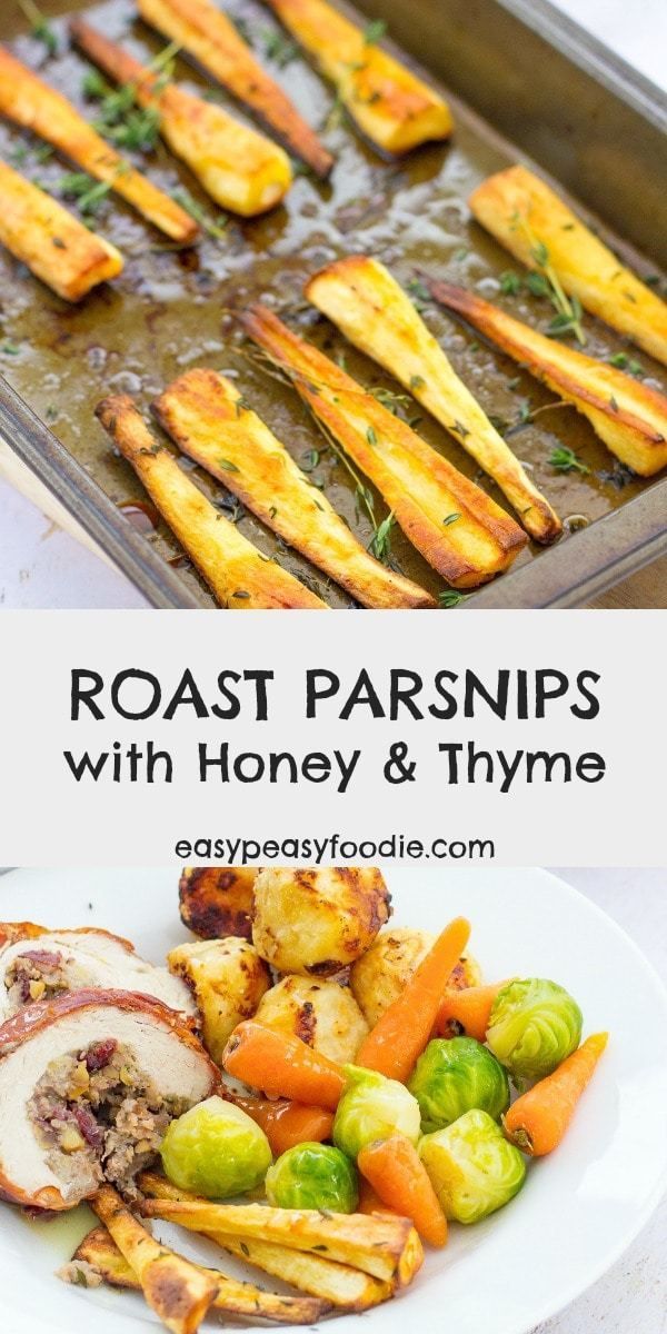 Roast Parsnips with Honey and Thyme -   19 xmas food dinner easy recipes ideas