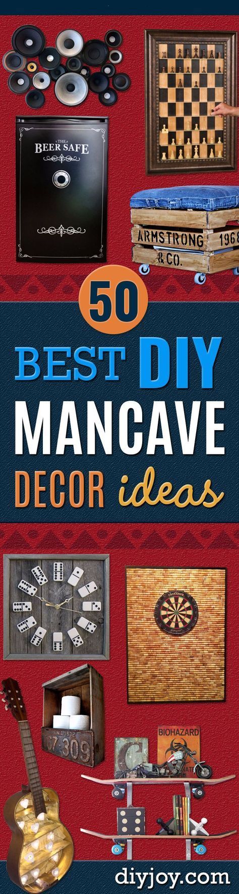 50 DIY Mancave Decor Ideas -   20 diy projects for men hacks ideas