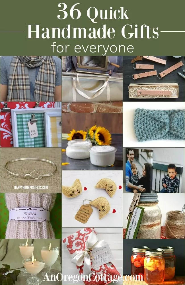 36 Quick Handmade Gift Ideas: Food, Crafts, Home, Family & Bath | An Oregon Cottage -   20 diy projects for men hacks ideas