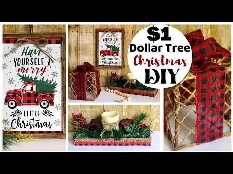 Dollar Tree DIYS | Buffalo Check Christmas Decor | Christmas 2020 -   21 christmas decor diy dollar tree 2020 ideas