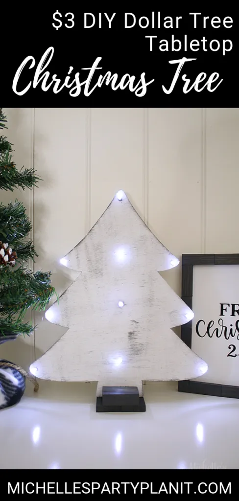 How to Make a $3 DIY Tabletop Christmas Tree | Dollar Tree DIY - Michelle's Party Plan-It -   21 christmas decor diy dollar tree 2020 ideas