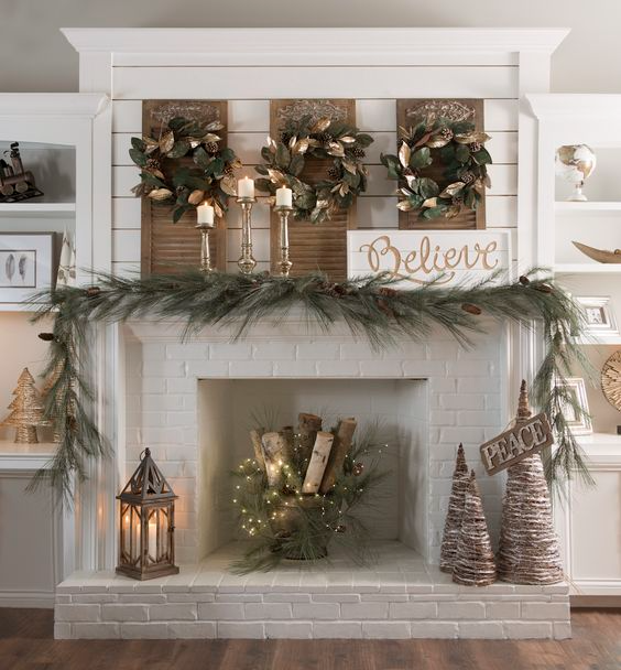 Post-Christmas Winter Mantel Inspiration -   21 christmas decorations living room ideas