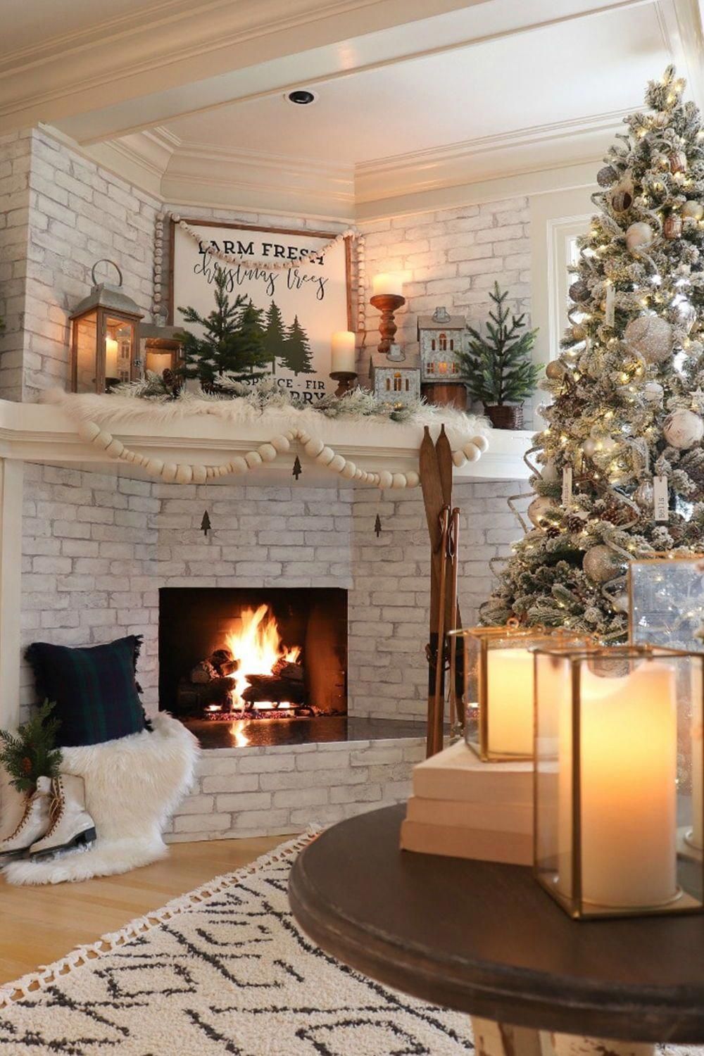 Better Homes & Gardens Glass and Gold Medium Lantern - Walmart.com -   21 christmas decorations living room ideas