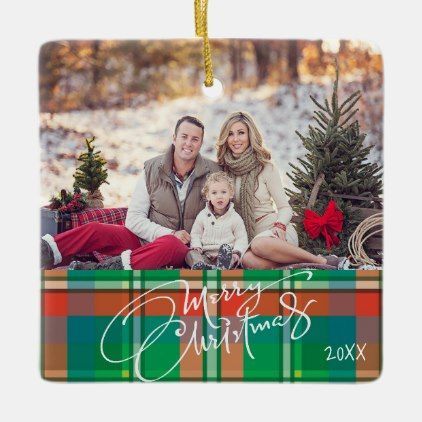 Personalized One Photo Merry Christmas Ornament -   21 christmas photoshoot family outdoor ideas