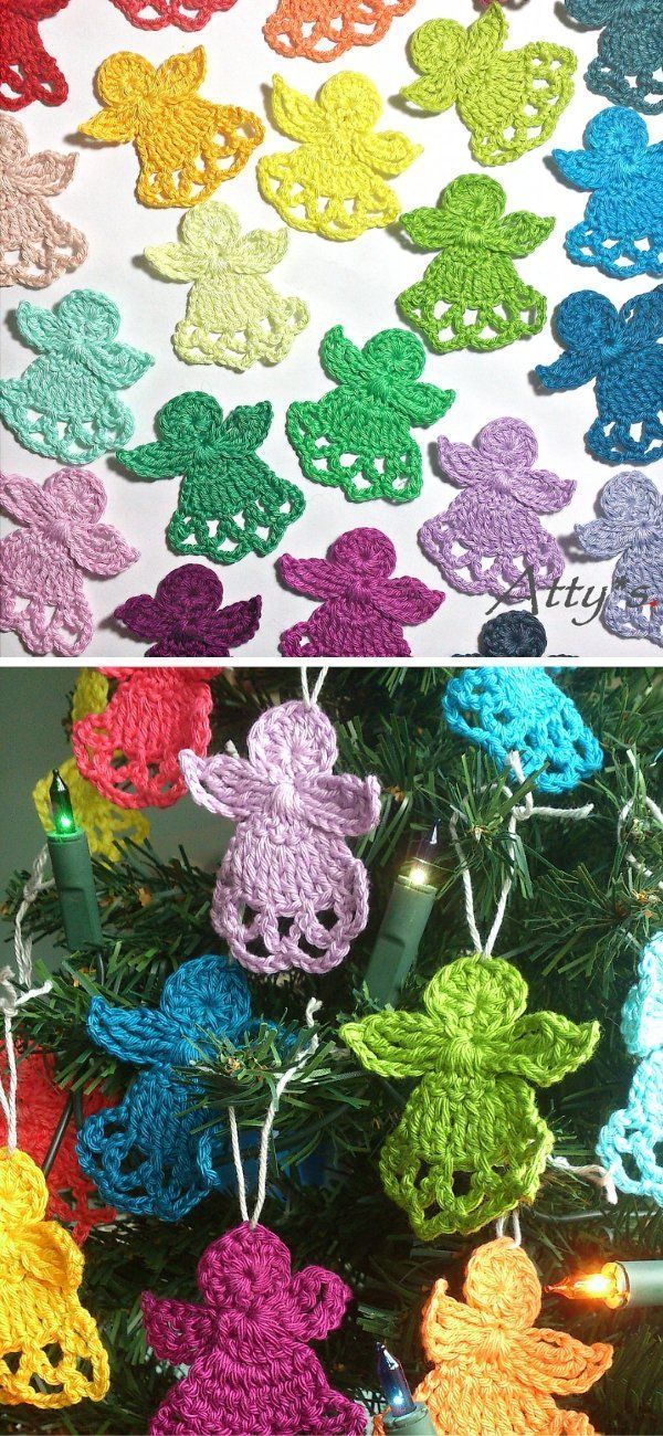 Christmas Angels Free Crochet Pattern    Best Christmas ornaments are those made by hand. With this -   23 xmas decorations to make free pattern ideas