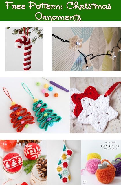 Free Pattern: Christmas Ornaments -   23 xmas decorations to make free pattern ideas