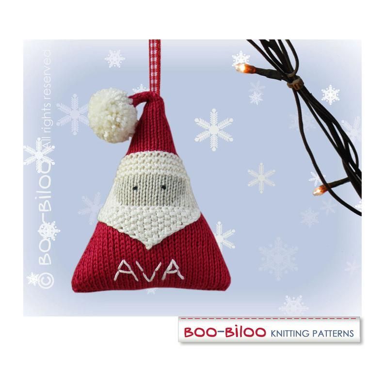Santa Claus Knitting Pattern. Christmas decoration / holiday ornament -   23 xmas decorations to make free pattern ideas