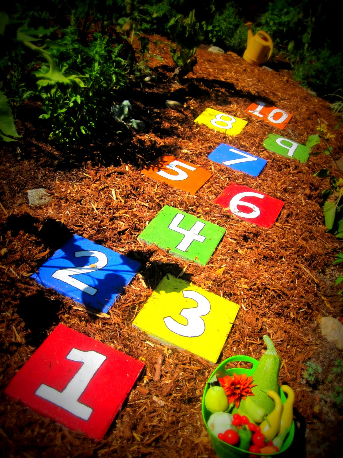 3. Hopscotch Stepping Stones -   25 Outdoor Play Areas For Kids Transforming Regular Backyards Into Playtime Paradises