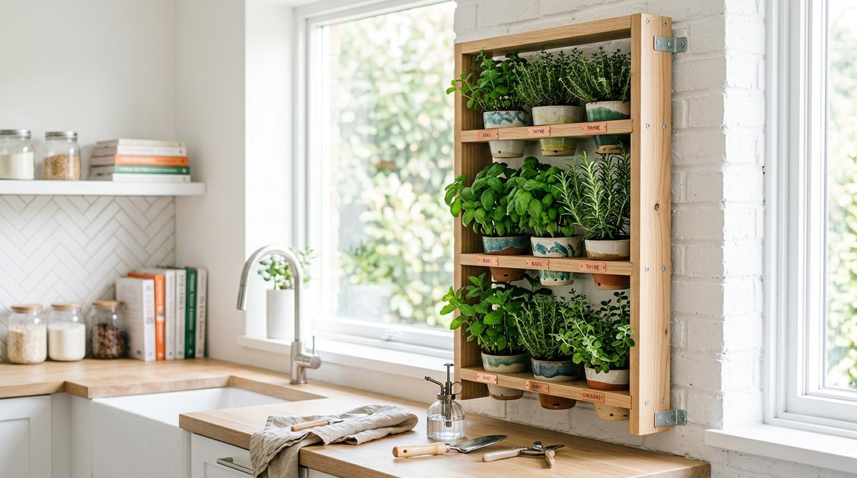 How to Build a DIY Vertical Herb Garden for Your Kitchen